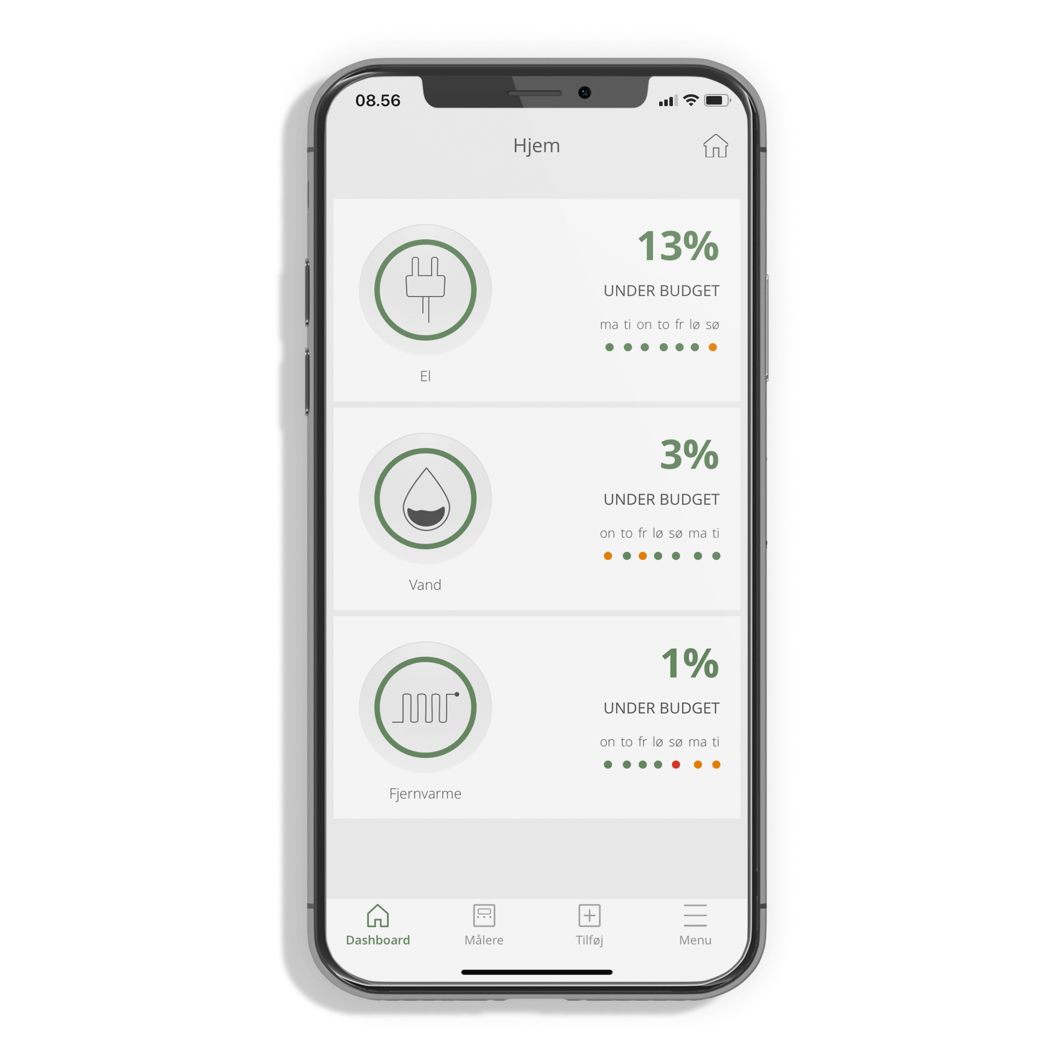 Billede der viser Watts appen